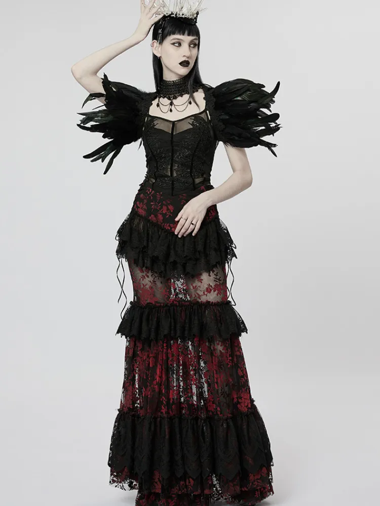 Goth perspective gorgeous skirt【s0000001104】