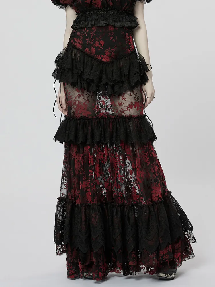 Goth perspective gorgeous skirt【s0000001104】