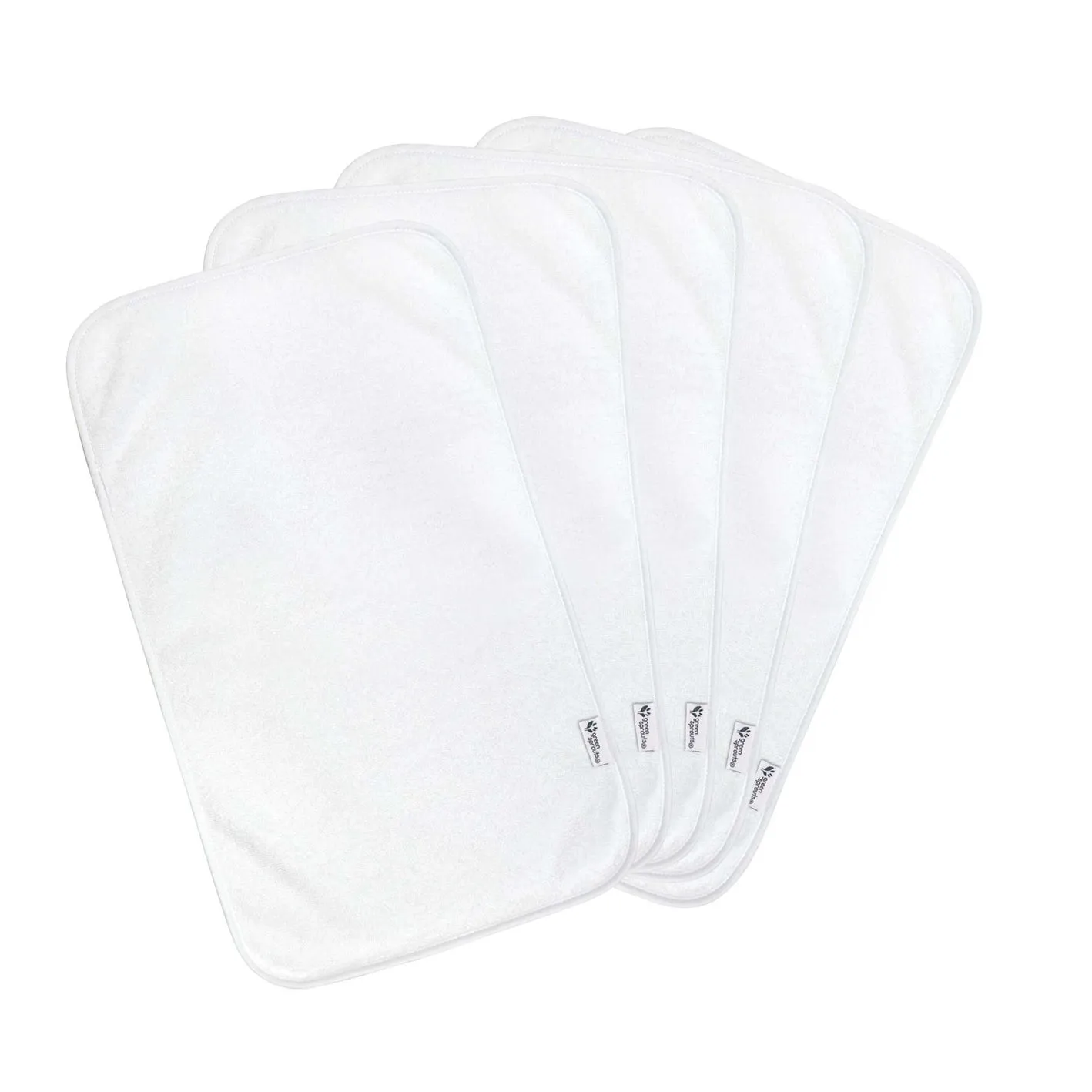 Green Sprouts - Stay-Dry Burp Pads 5 pack (White)