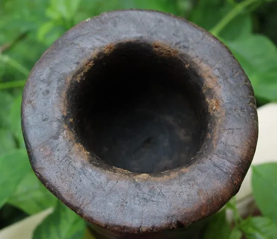 Hand Carved Mortar and Pestle Gorgeous Patina