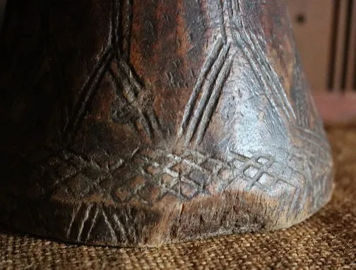 Hand Carved Mortar and Pestle Gorgeous Patina