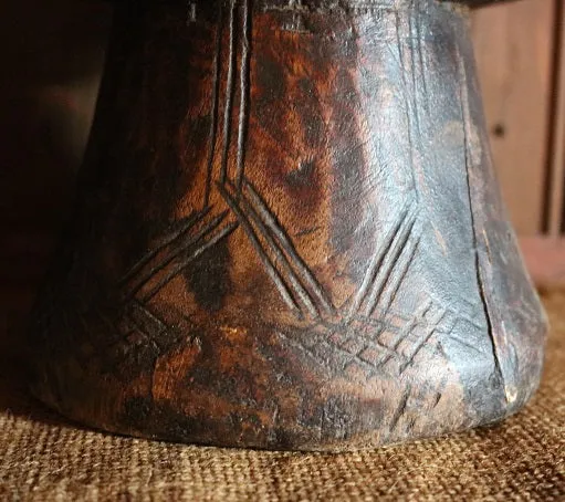 Hand Carved Mortar and Pestle Gorgeous Patina