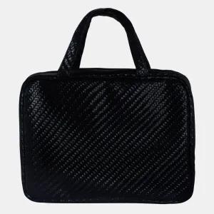 Hanging Cosmetic Bag - Herringbone Licorice