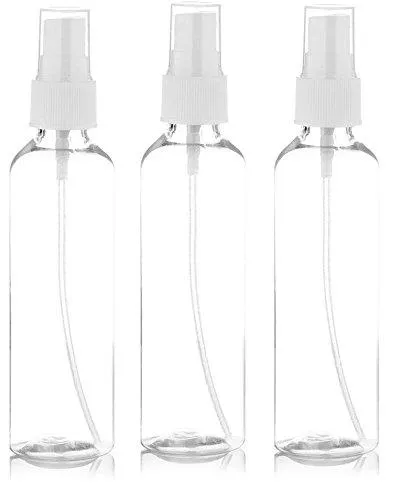 healthvit Empty 100ml Reffilable Transparent Spray Bottle - Pack of 3 For makeup,cosmetic, Scent Spray, perfumes ,toiletries liquid containers