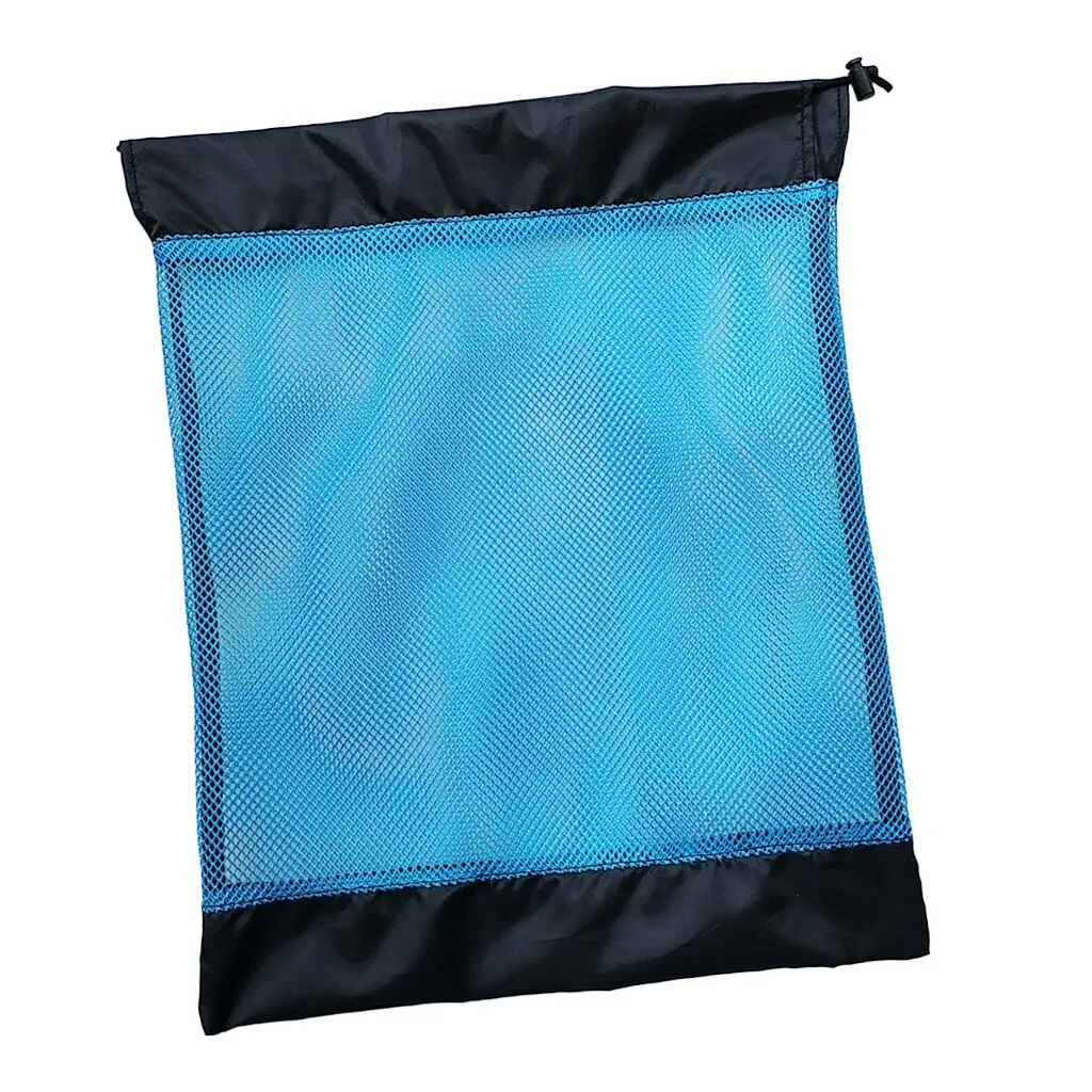 Heavy Duty Compact Mesh Drawstring Storage Bag for Scuba Diving Snorkeling Swimming Mask Fins Goggles Gear Equipment