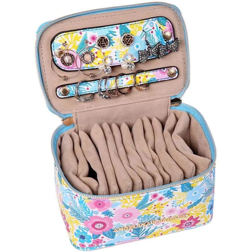 Jewelry Organizer Case Blossom Blue