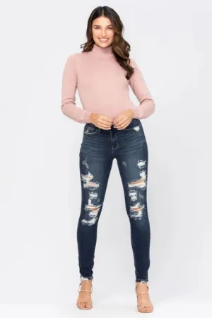 Judy Blue Midrise Dark Skinny Jeans