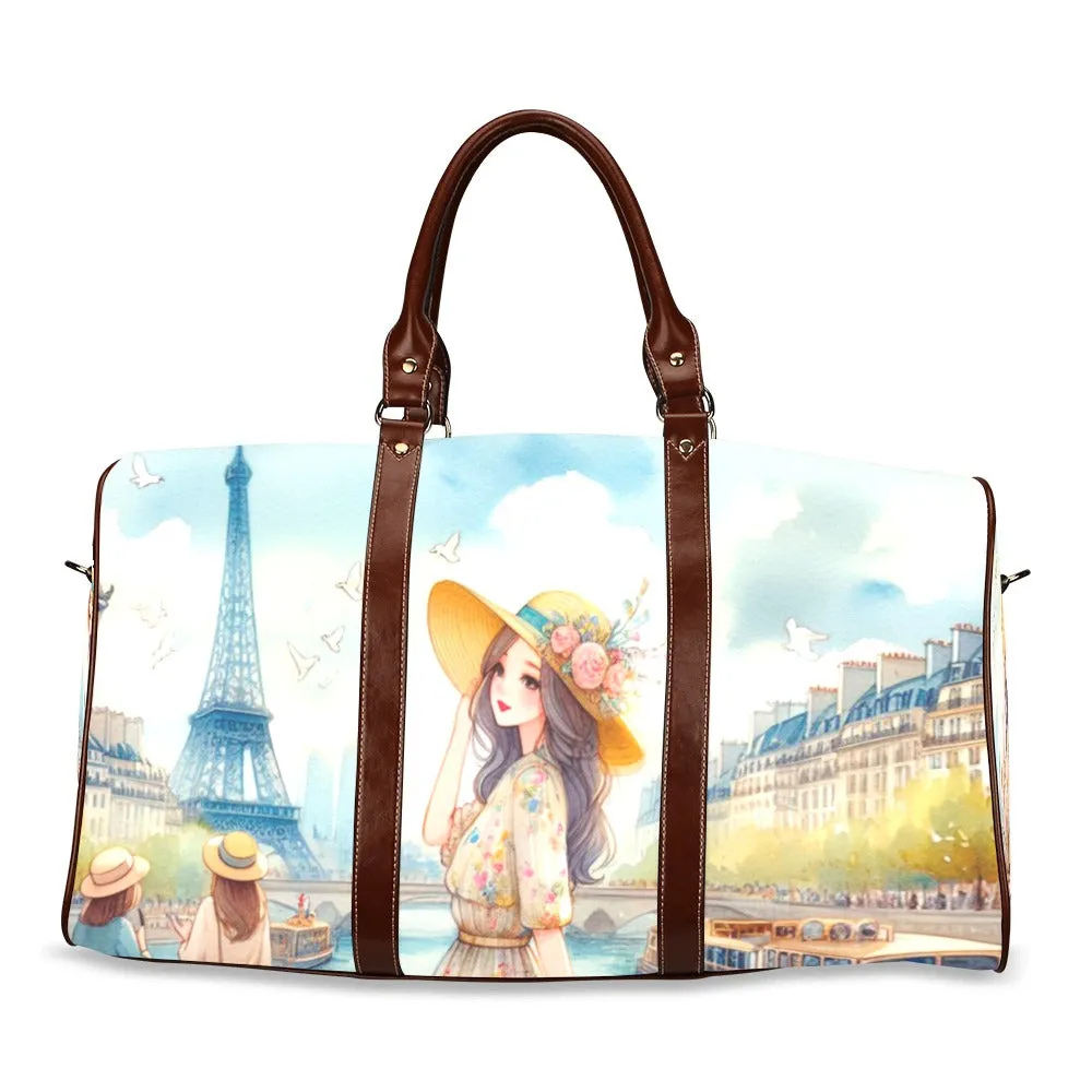 Just a Girl Who Loves Travelling Girl 9 Waterproof Travel Bag/Small (Model 1639)