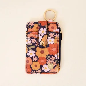 Keychain Wallet-Wild About You Navy