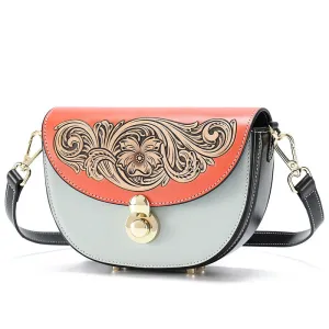 Ladies Small Leather Crossbody Purse Over The Shoulder Purse