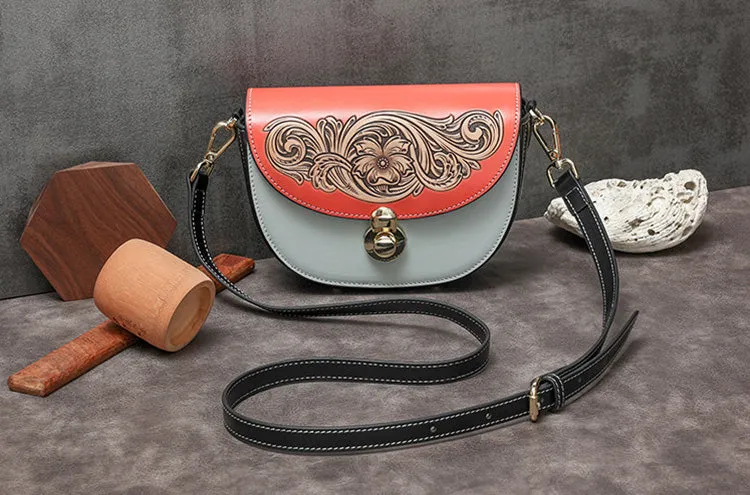 Ladies Small Leather Crossbody Purse Over The Shoulder Purse