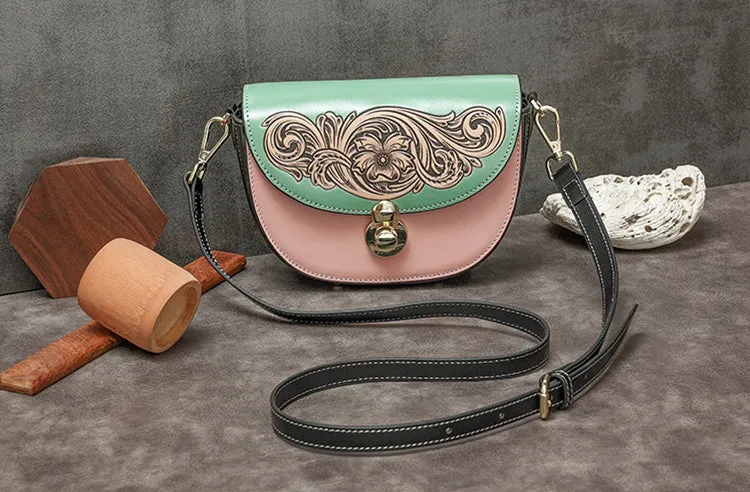 Ladies Small Leather Crossbody Purse Over The Shoulder Purse