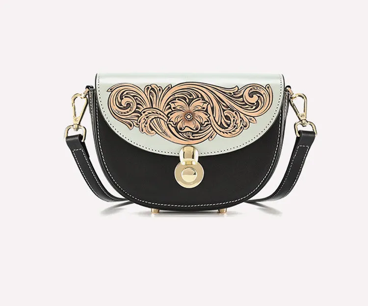 Ladies Small Leather Crossbody Purse Over The Shoulder Purse