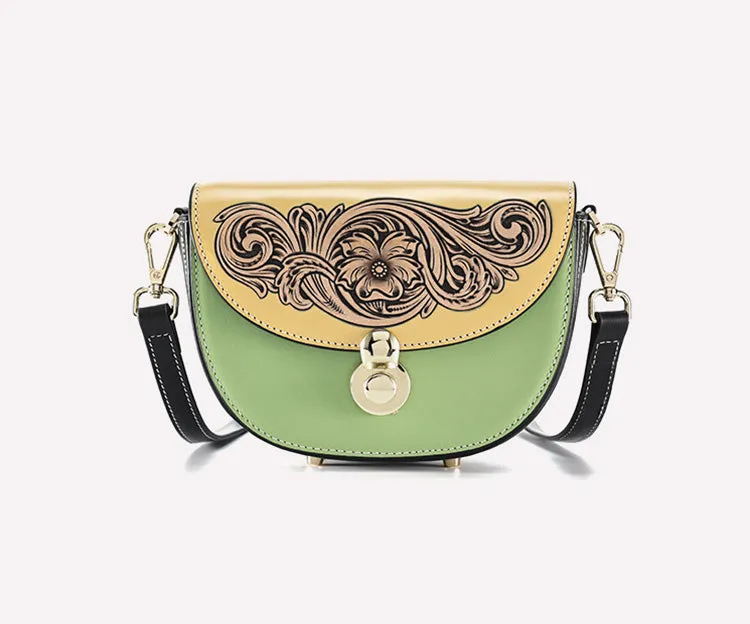 Ladies Small Leather Crossbody Purse Over The Shoulder Purse