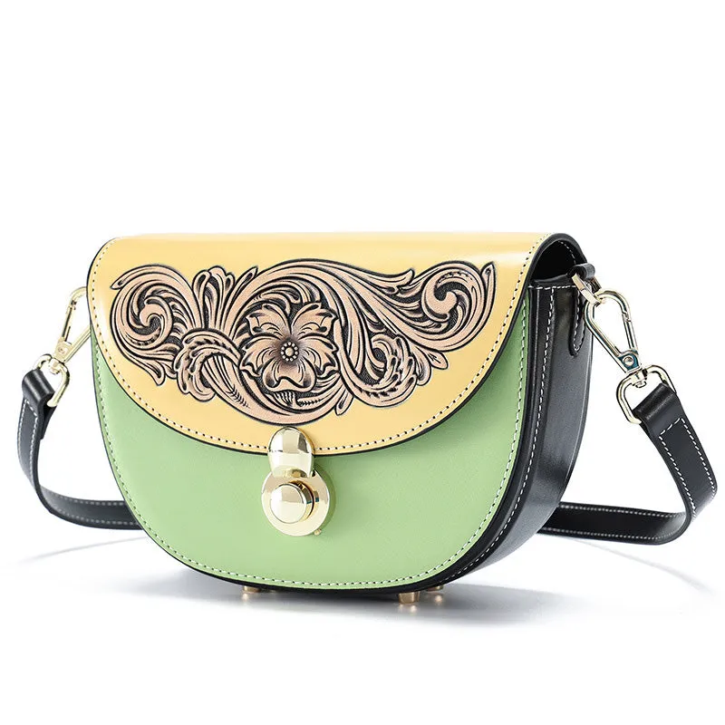 Ladies Small Leather Crossbody Purse Over The Shoulder Purse