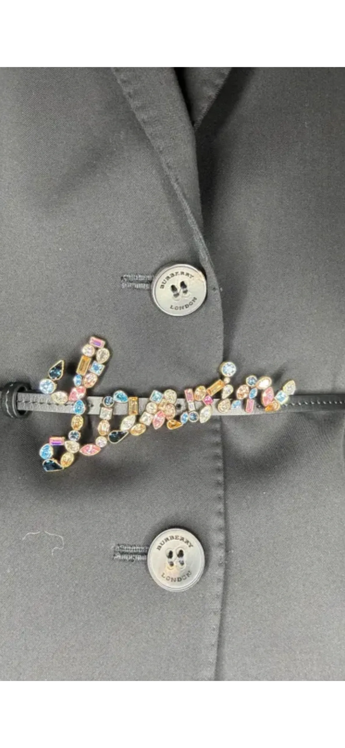 Lanvin Jewelled Logo Detailed Belt