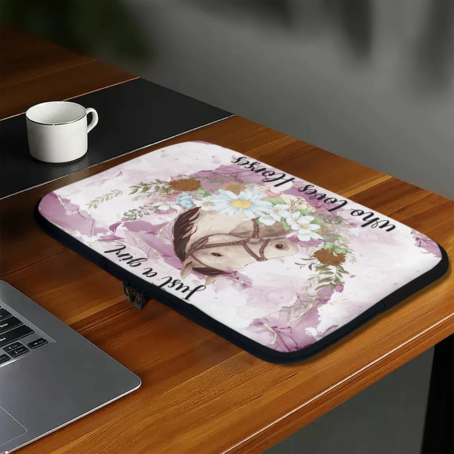 Laptop Sleeve - without handles - Just a Girl Who Loves Horses