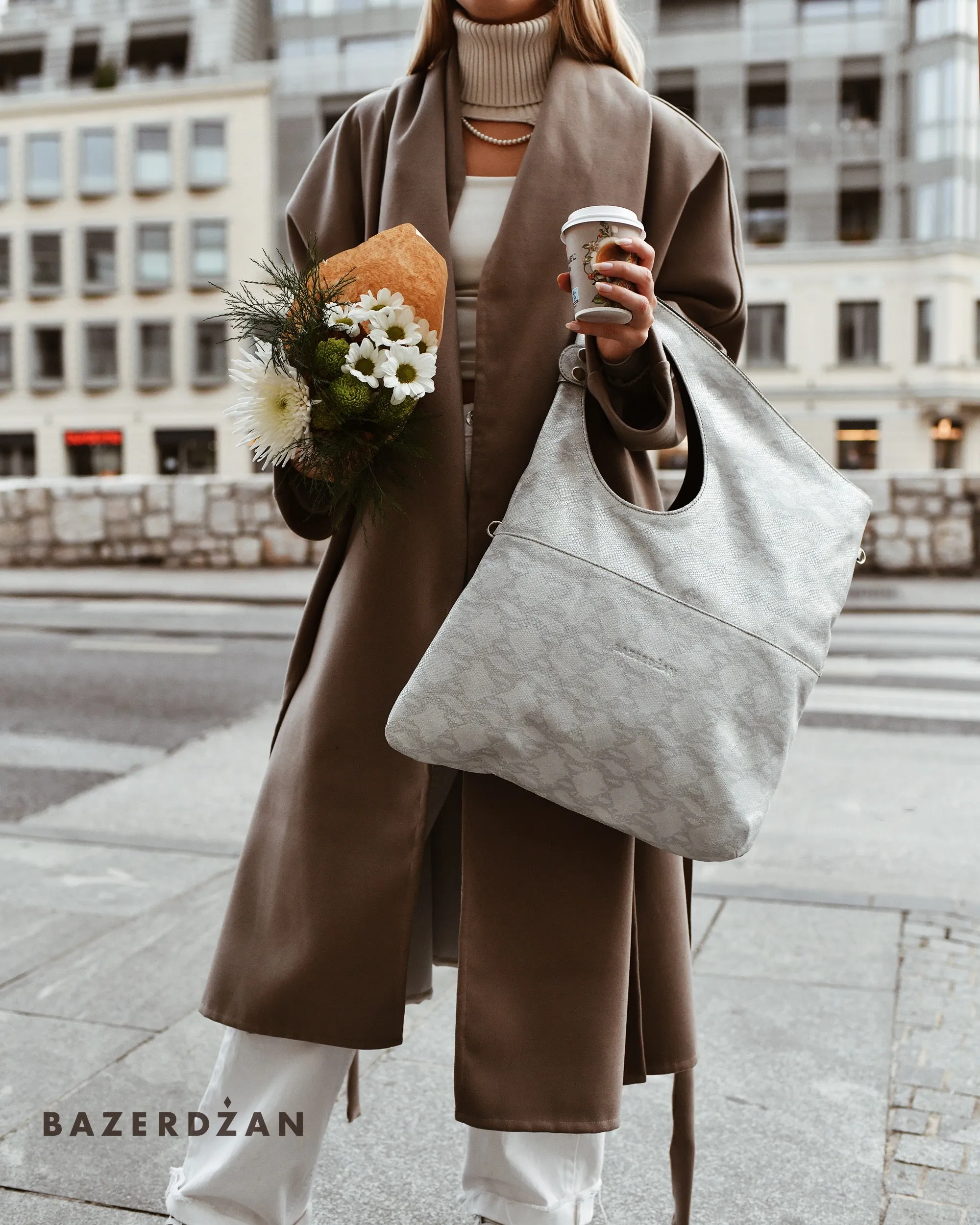 Leather Baklava Bag by Bazerdzan