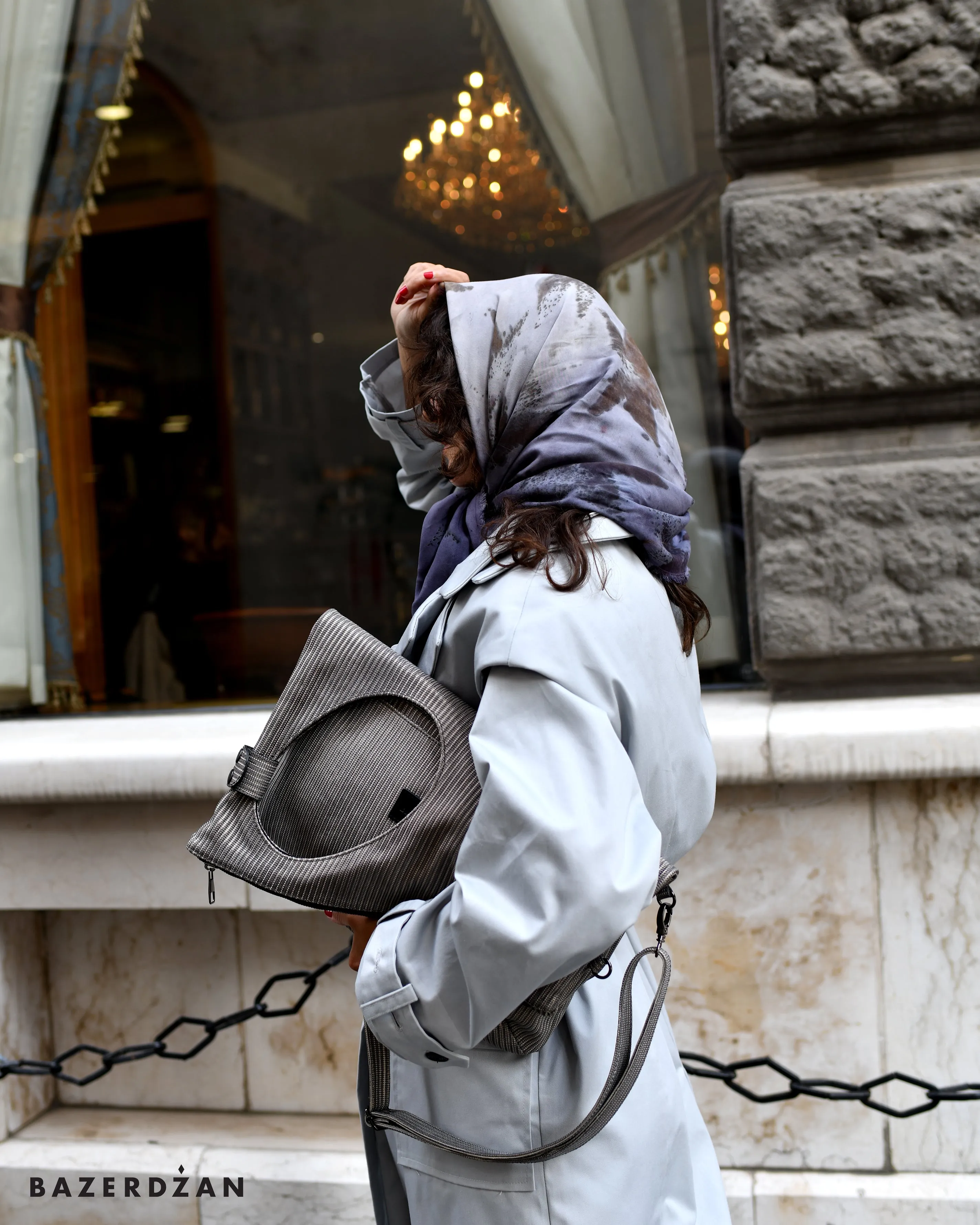 Leather Baklava Bag by Bazerdzan