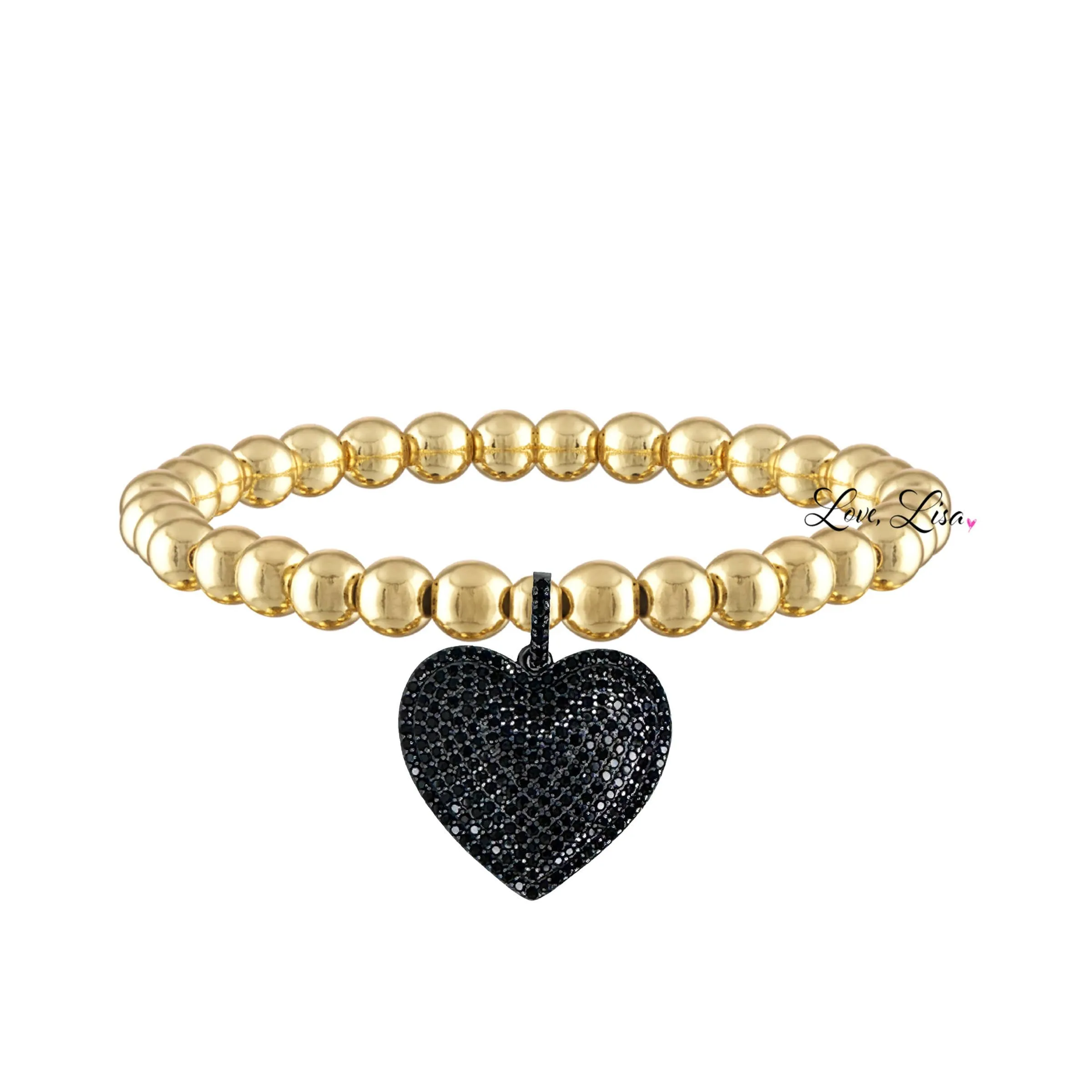 Lila's Gorgeous CZ Heart Charm Bracelet