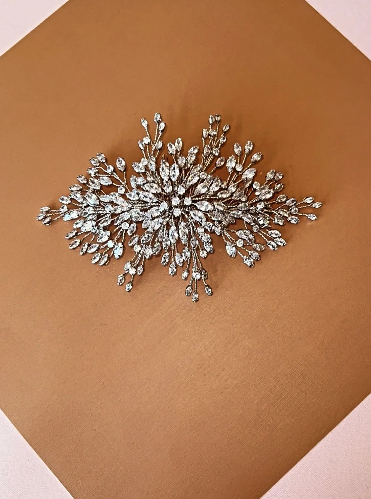 LUSSO Swarovski Hair Comb, Stunning Wedding Headpiece