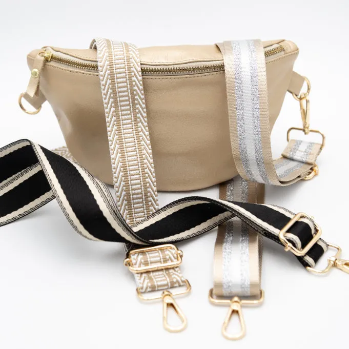 Metallic Gold Leather Bum Bag (w Gold Fittings)