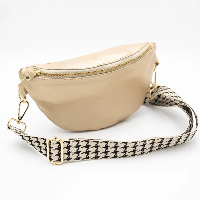 Metallic Gold Leather Bum Bag (w Gold Fittings)