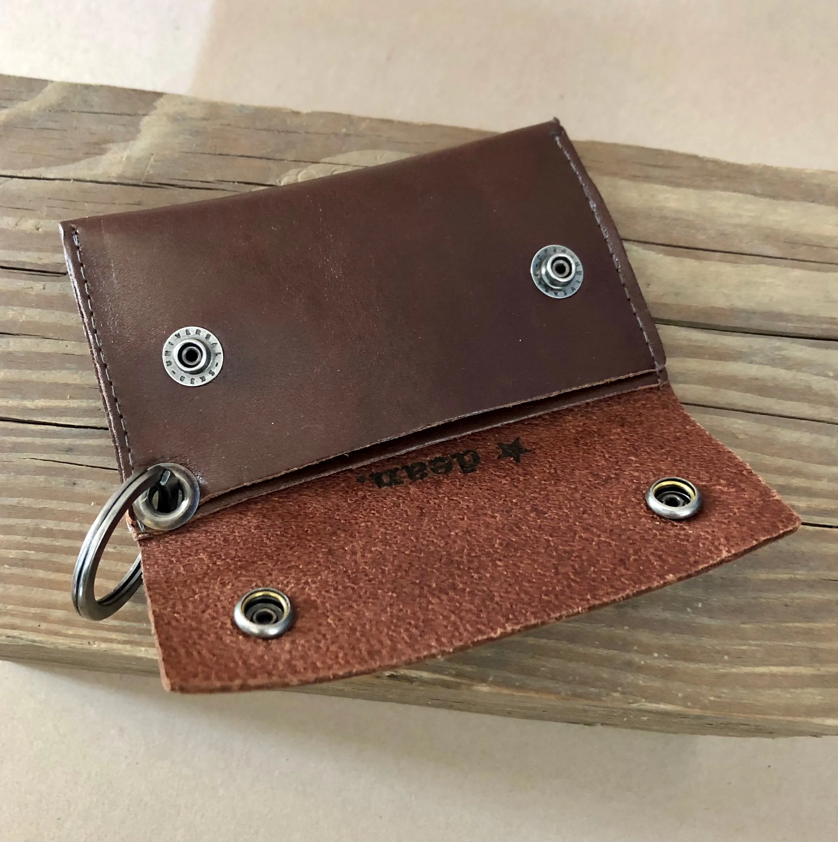 Mini trucker wallet / key ring