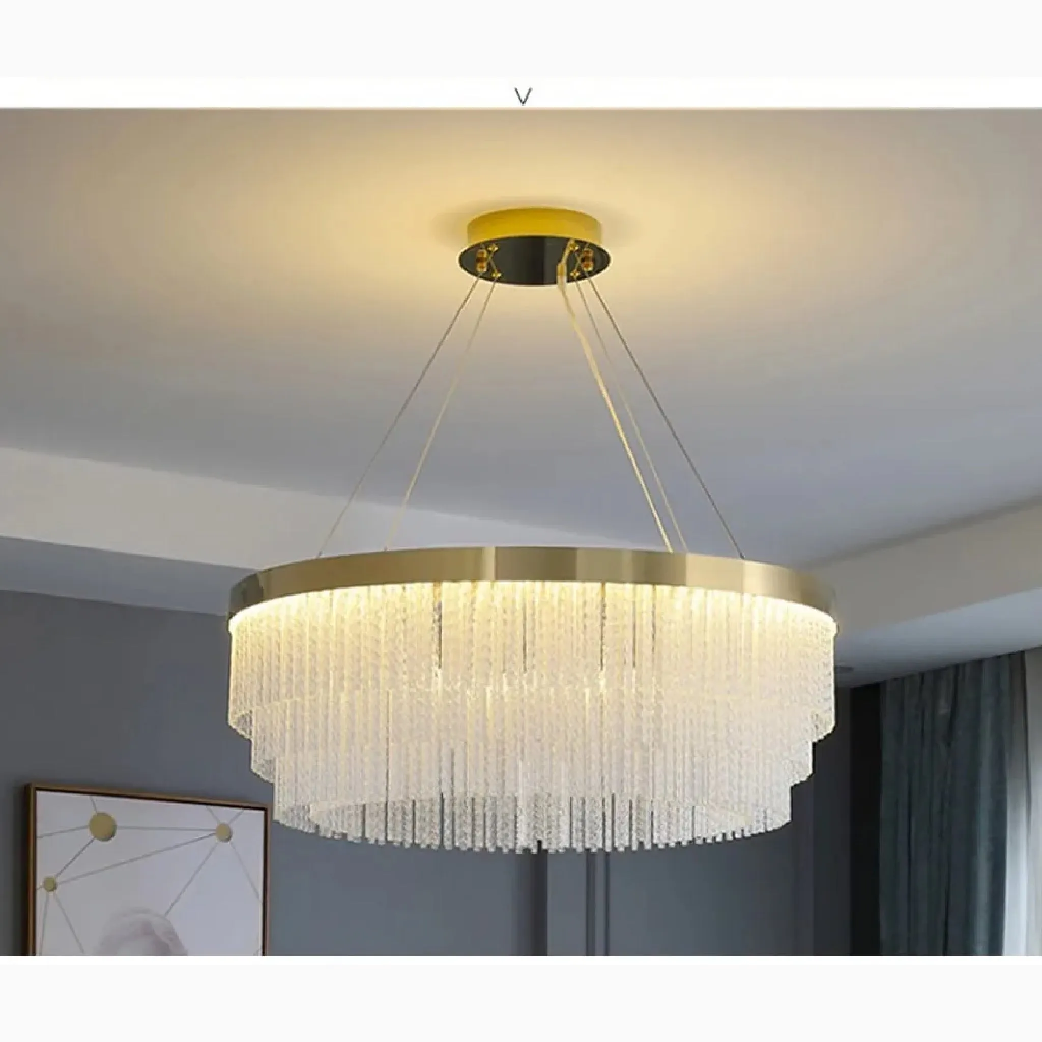 Modern Stunning Round/Rectangle Crystal Chandelier