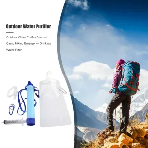 Multifunctional Outdoor Water Purifier Portable Camping Hiking Emergency Survival Safe Tools