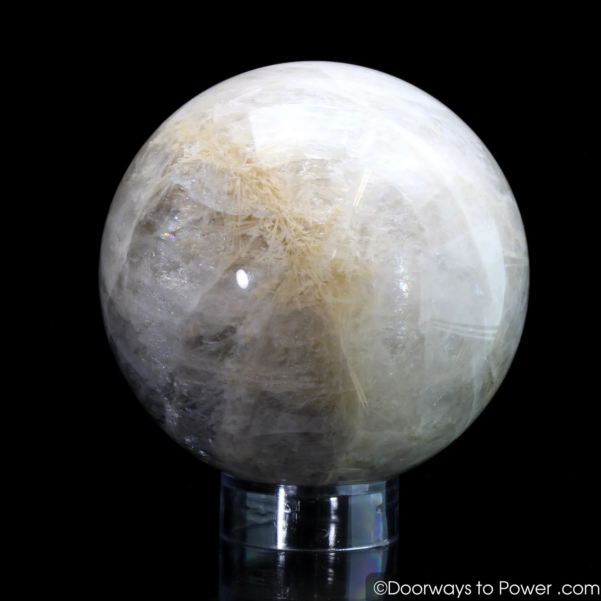 Natrolite Polished Gemstone Sphere  Gorgeous 'Collectors Quality'