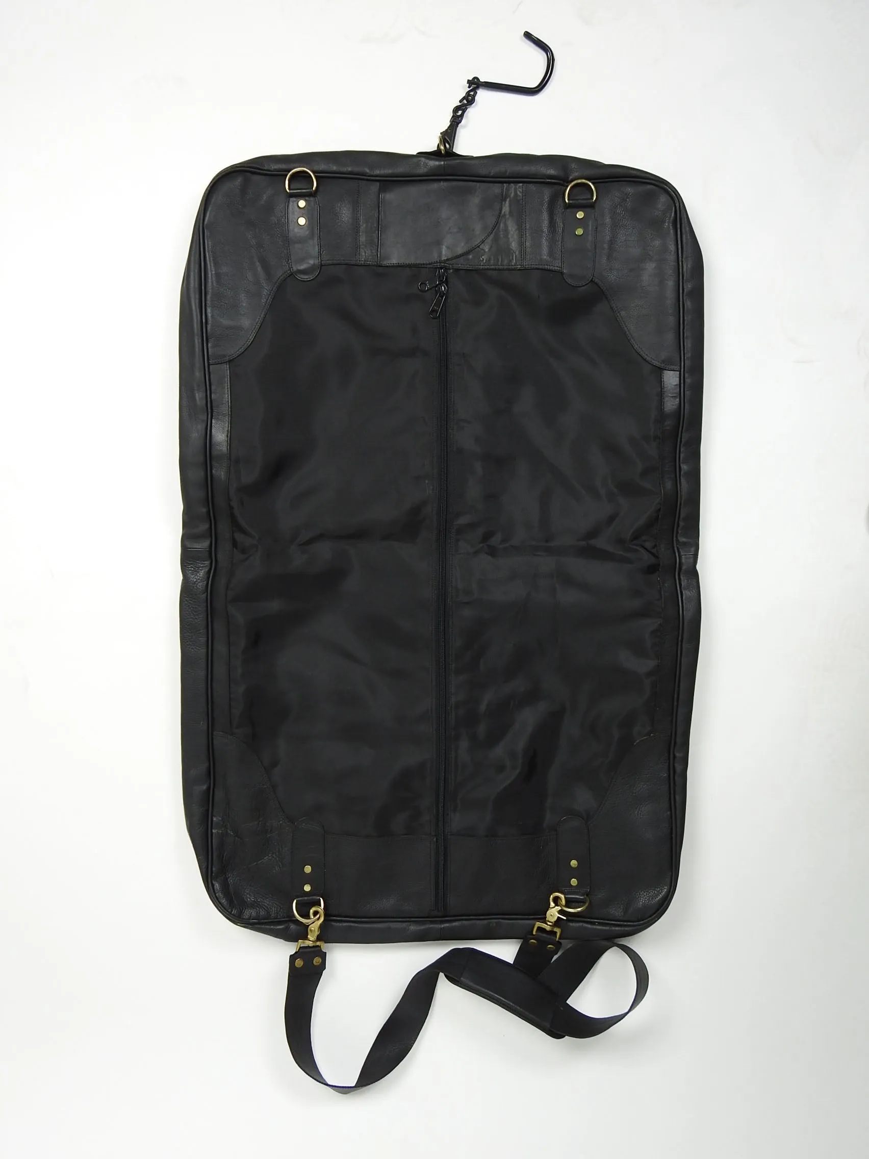 Nike for NBC Vintage Black Leather Garment Bag