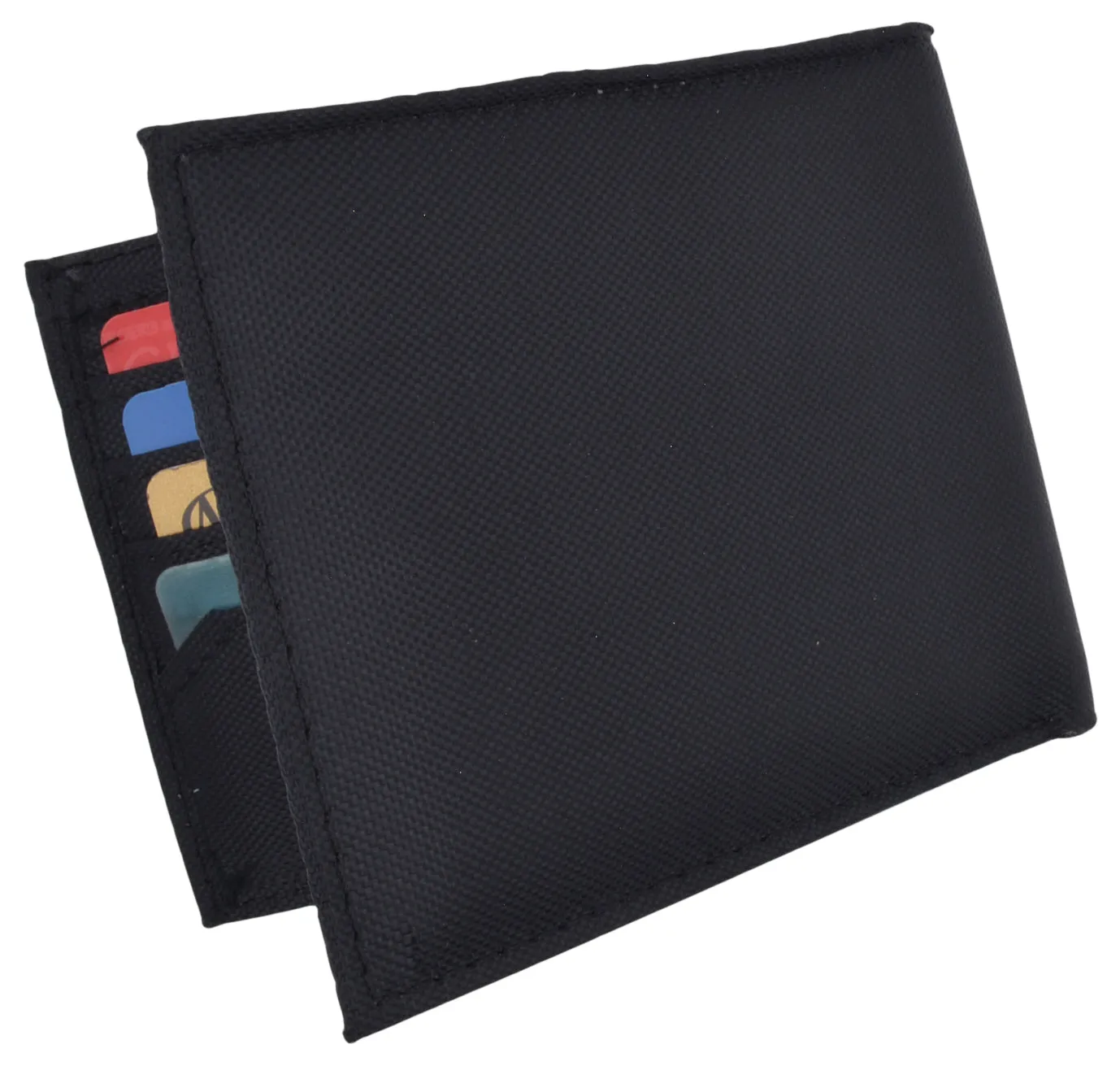 Nylon Boys Slim Thin Bifold Credit Card ID Holder Mens Wallet Black Red Blue Brown