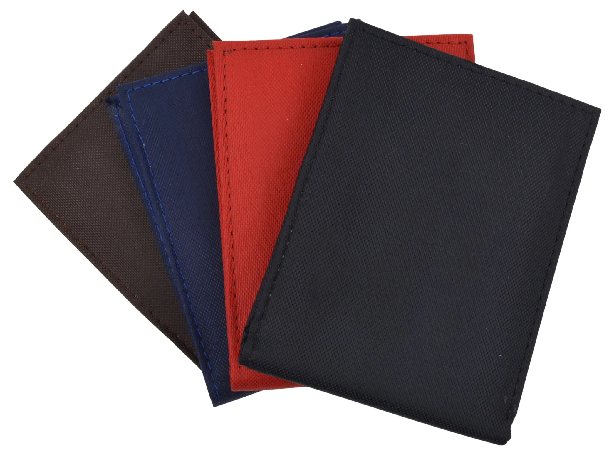 Nylon Boys Slim Thin Bifold Credit Card ID Holder Mens Wallet Black Red Blue Brown