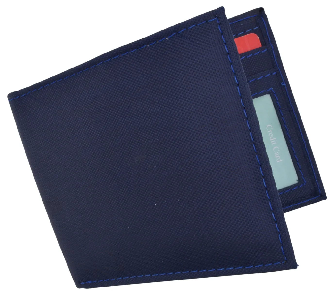 Nylon Boys Slim Thin Bifold Credit Card ID Holder Mens Wallet Black Red Blue Brown