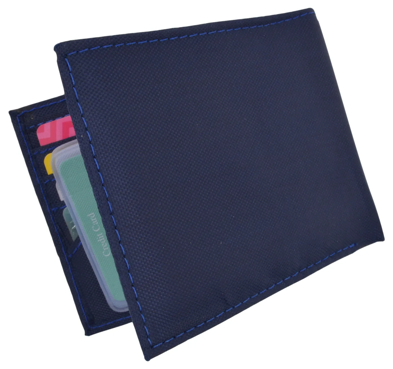 Nylon Boys Slim Thin Bifold Credit Card ID Holder Mens Wallet Black Red Blue Brown