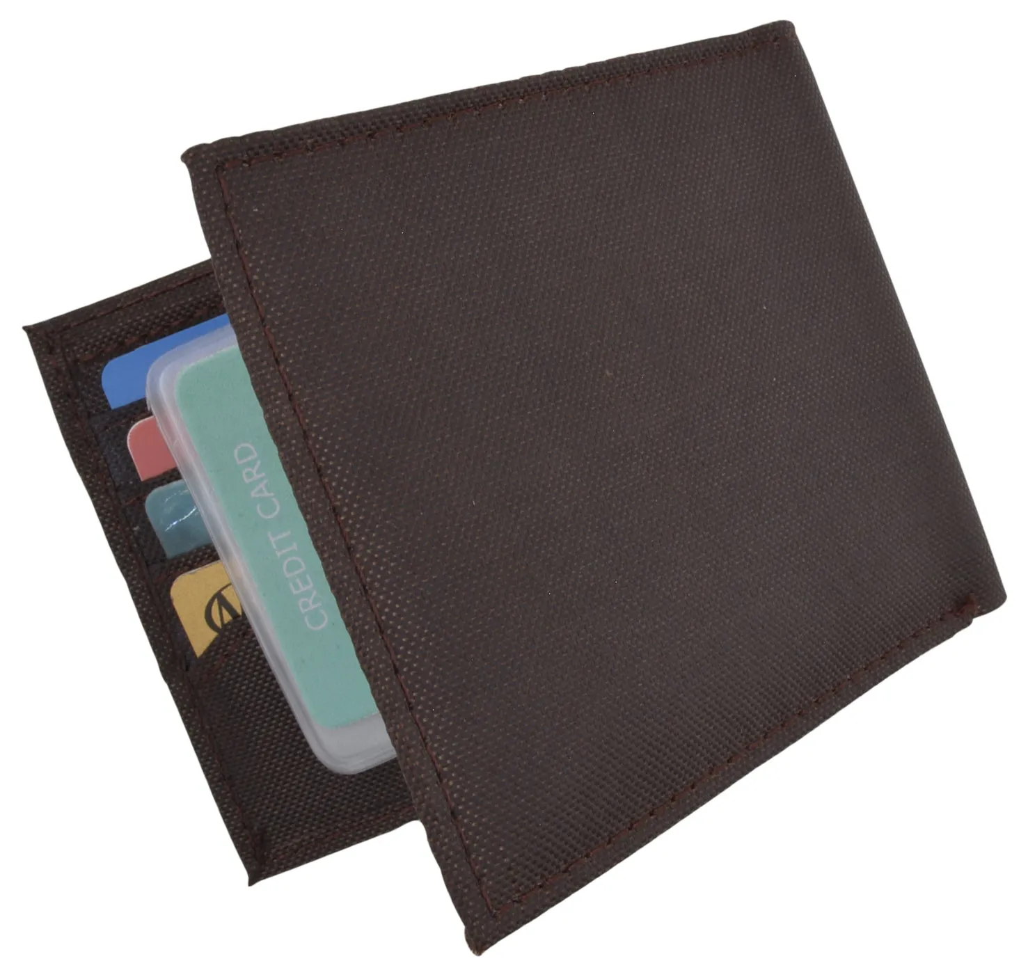 Nylon Boys Slim Thin Bifold Credit Card ID Holder Mens Wallet Black Red Blue Brown