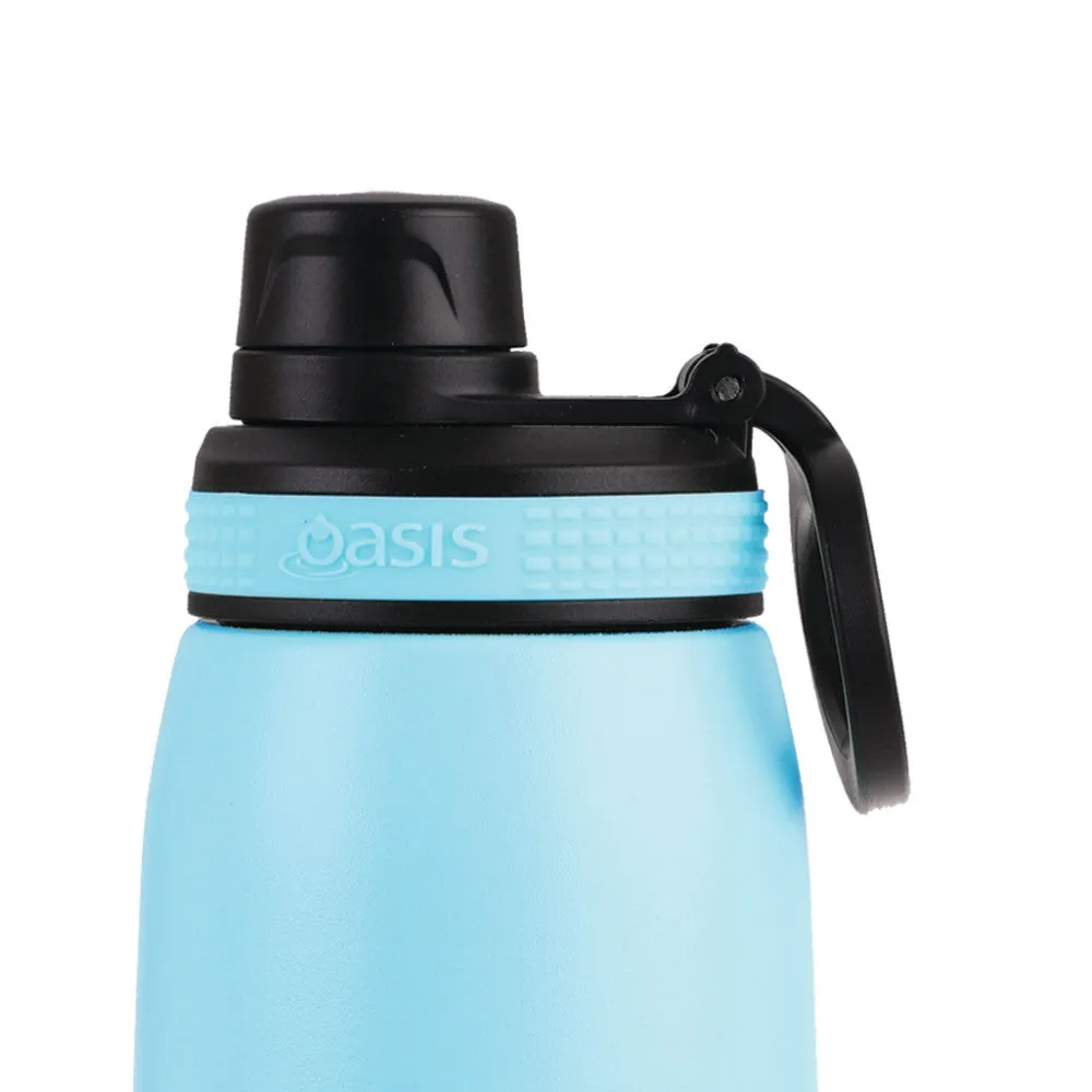 Oasis S/s Double Wall Insulated Sports Bottle W/ Screw-cap 780ml - Island Blue