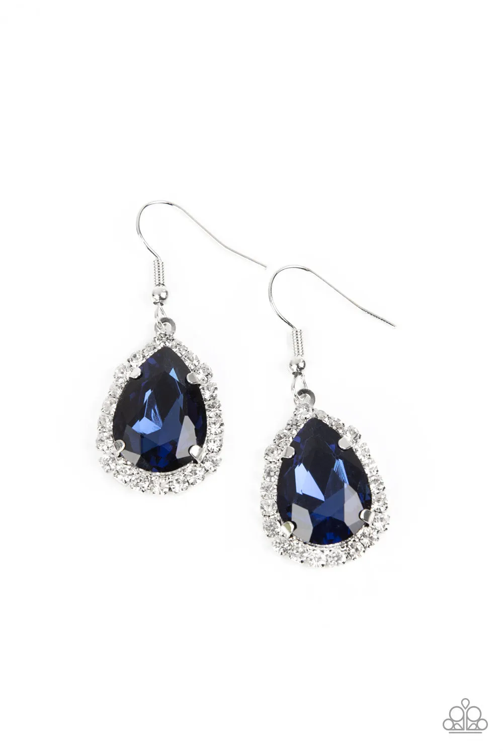 Open Door Jewelry - Bippity Boppity BOOM! - Blue Earrings - Paparazzi Accessories