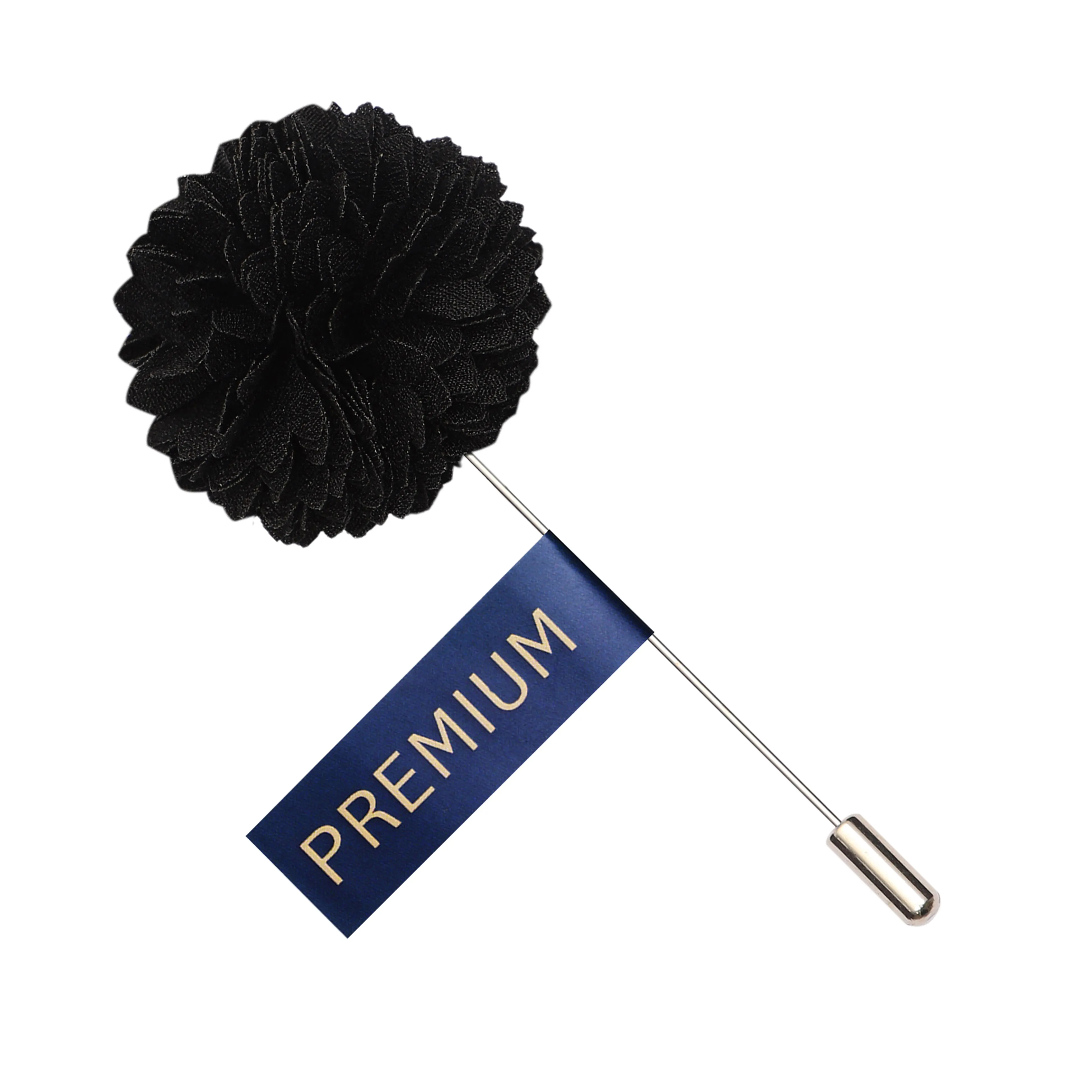 Peluche Stunning Floral Black Brooch For Men