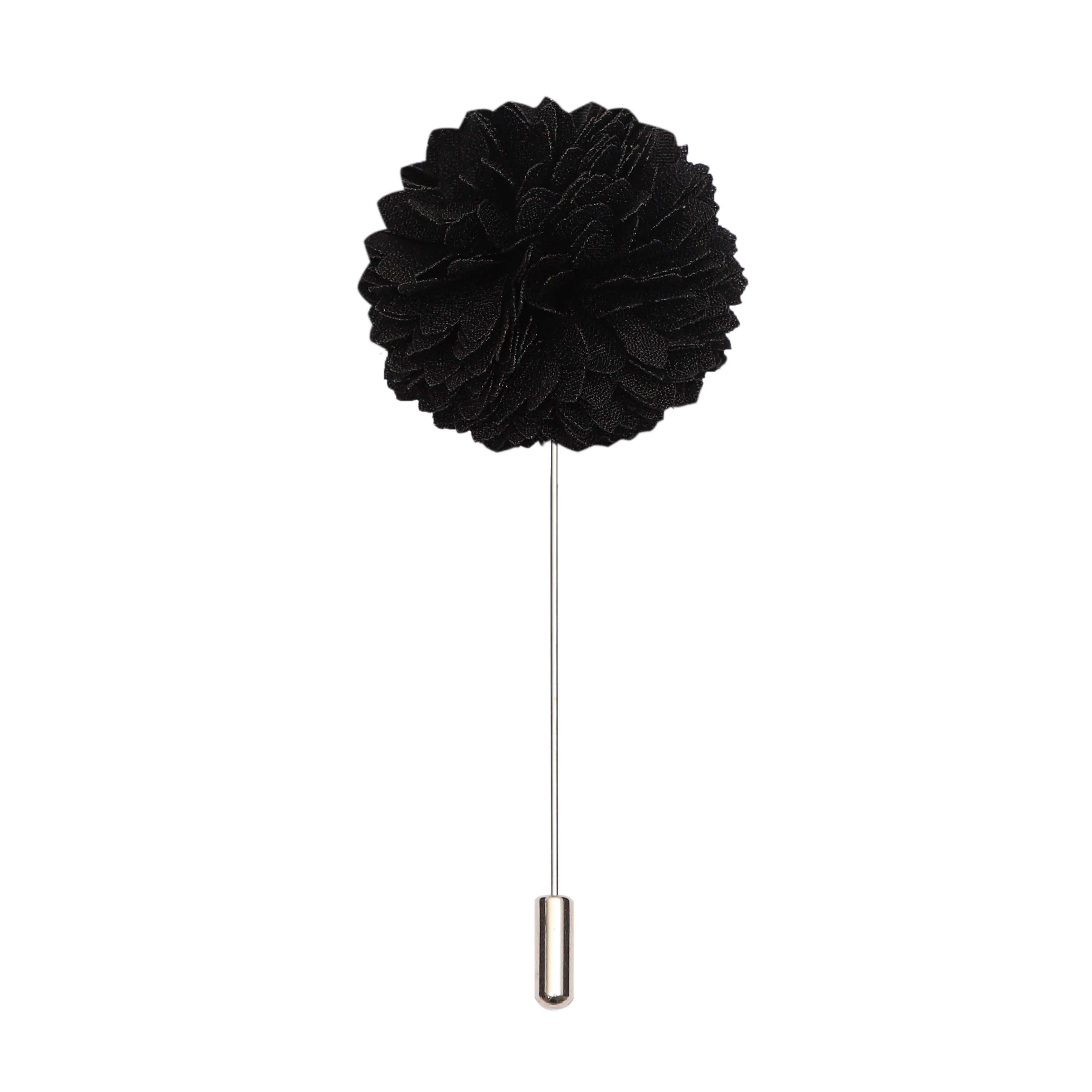 Peluche Stunning Floral Black Brooch For Men