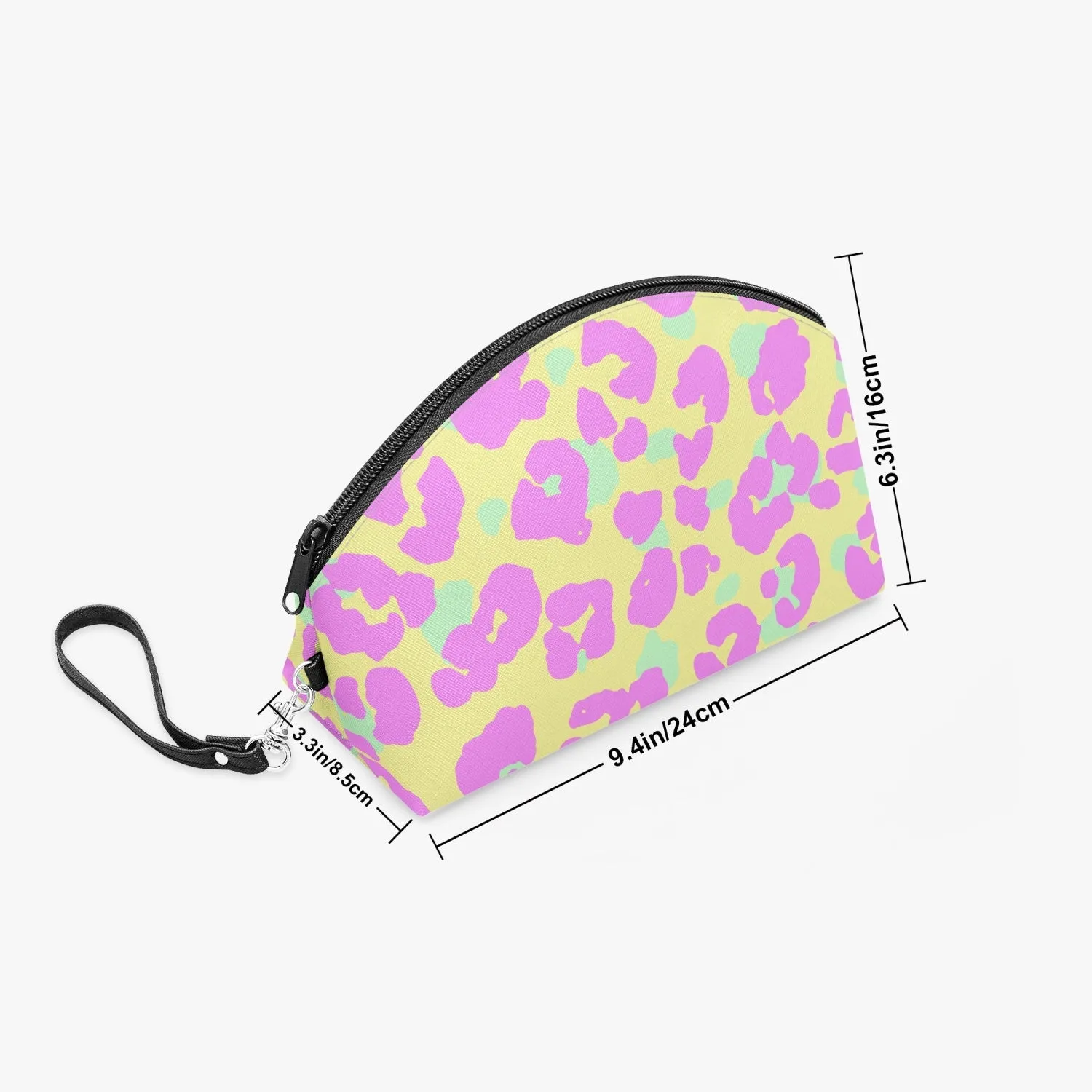 Pink Leopard Curve Makeup Bag