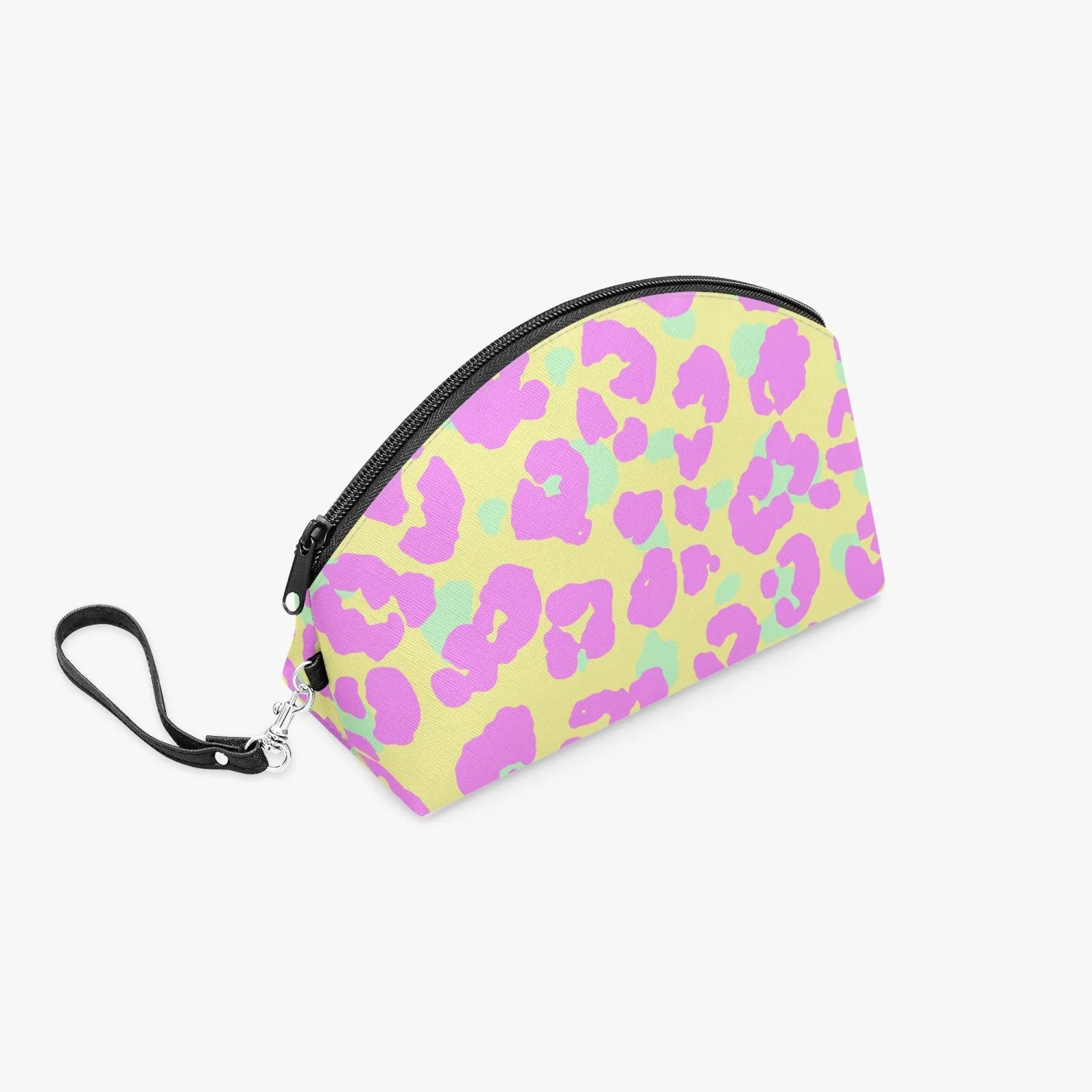 Pink Leopard Curve Makeup Bag