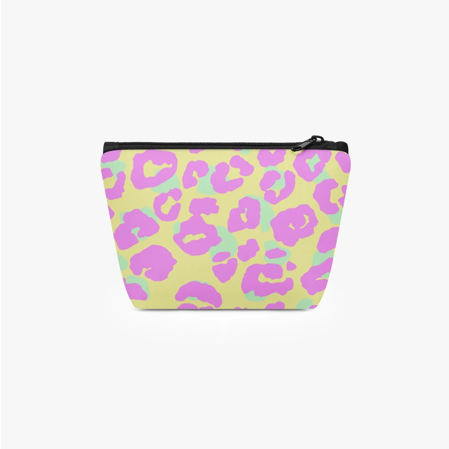 Pink Leopard. Zipper Makeup Bag