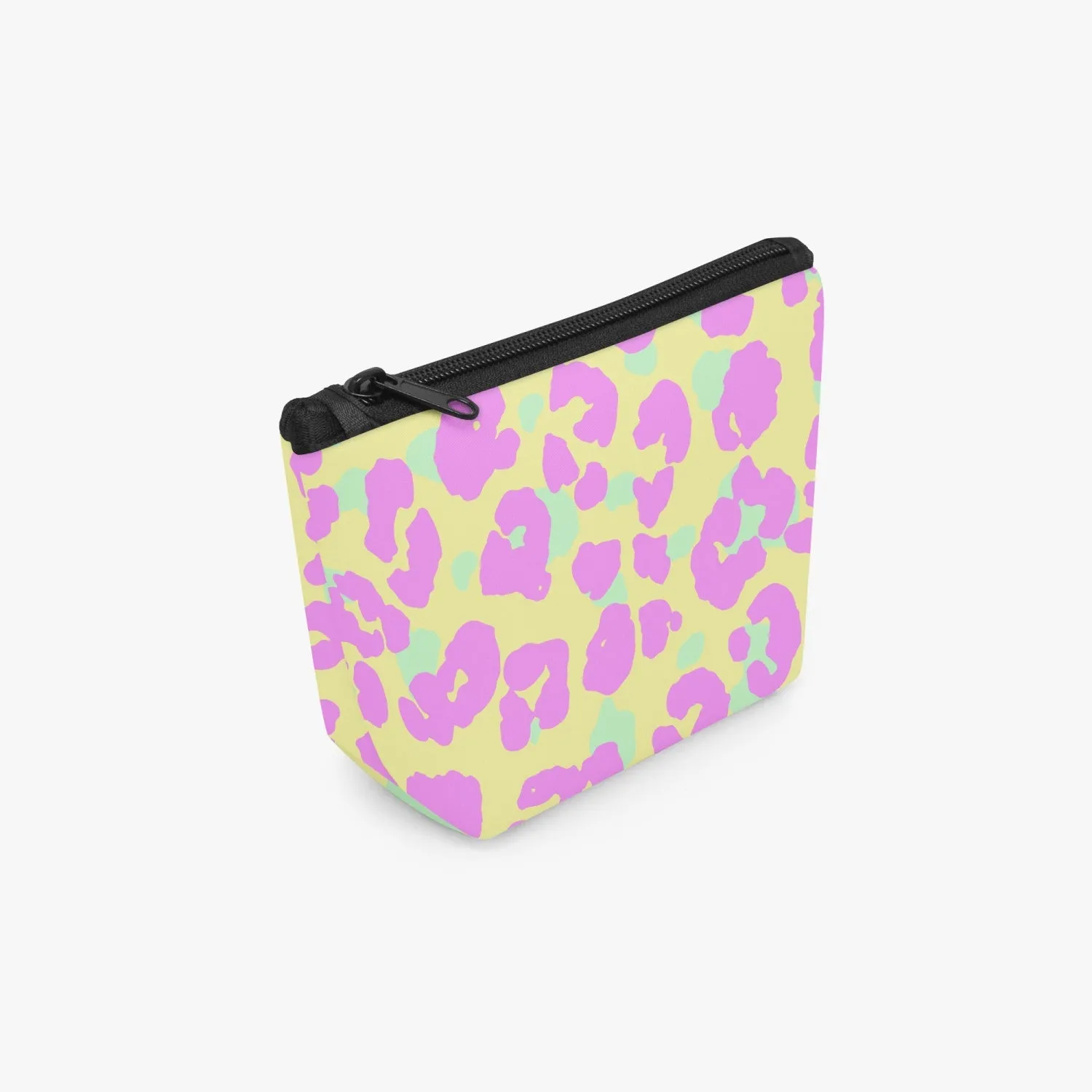 Pink Leopard. Zipper Makeup Bag