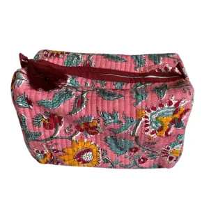 Pink/Teal cosmetic bag (small)