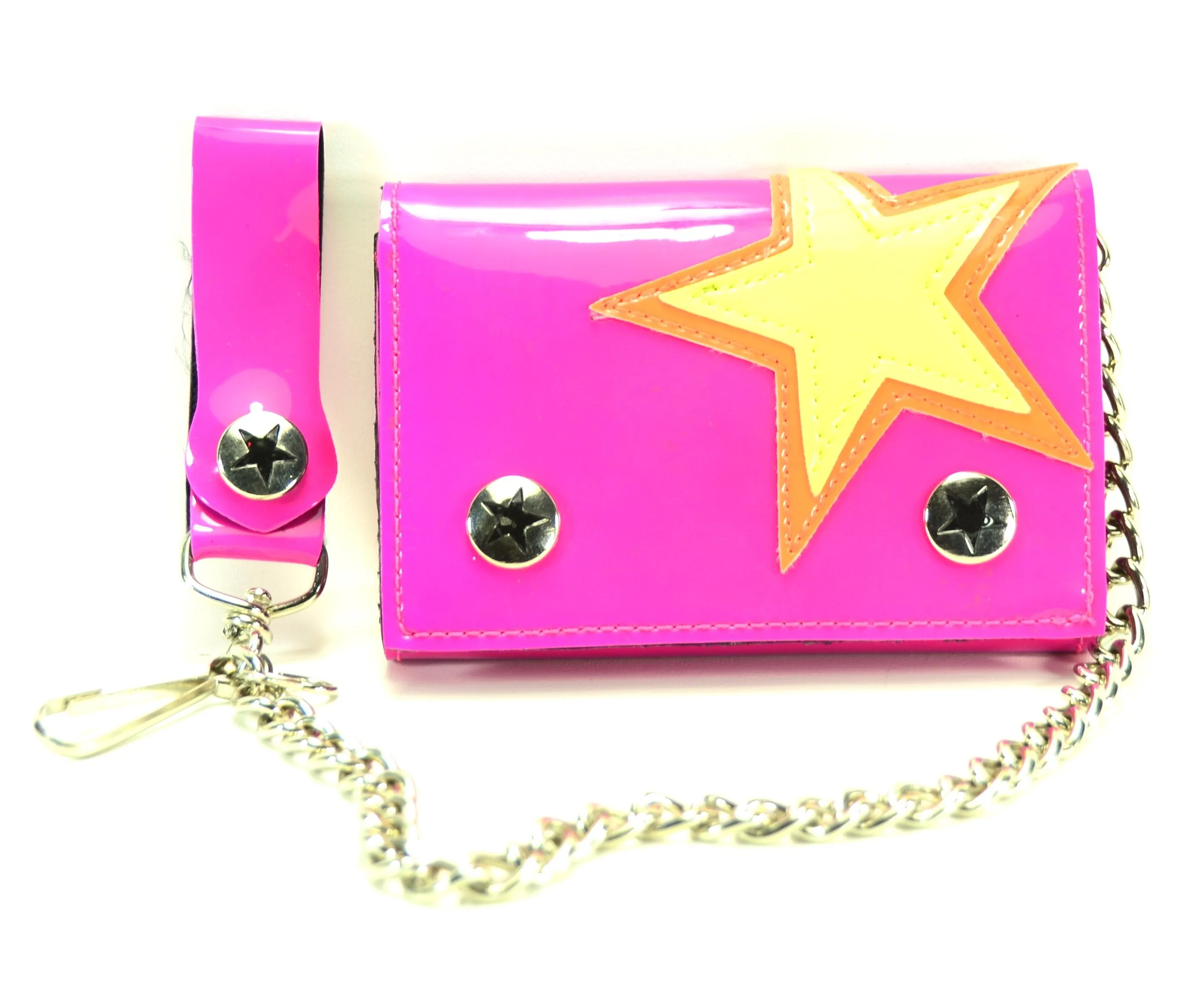 PinkTrifold Wallet WithYellowStar