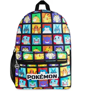 Pokemon Kids Backpack with Water Bottle Pocket for School, Sports, Travel - Anime Gifts