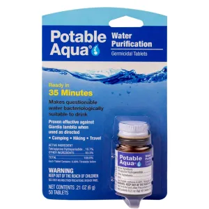 Potable Aqua - Emergency Drinking Water Treatment (50 germicidal tablets)