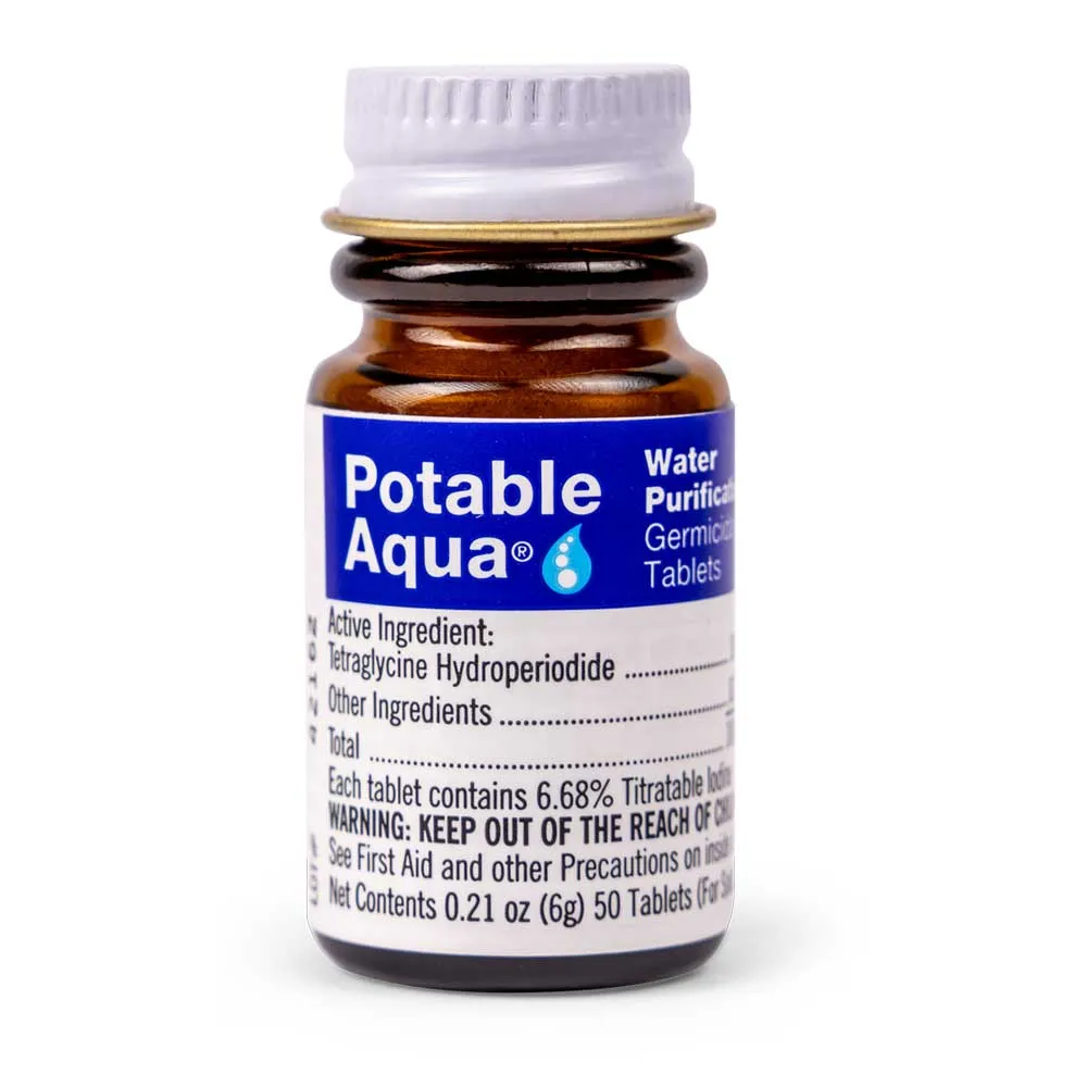 Potable Aqua - Emergency Drinking Water Treatment (50 germicidal tablets)